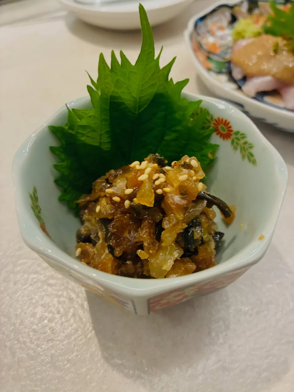 【真鯛と塩昆布のなめろう】